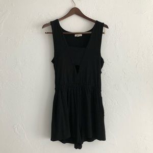 American Eagle Soft & Sexy Black Romper w Cutouts